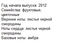 Описание Кашарель Амор Амор Лили Чой парфюм