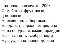 Описание Кашарель Промессе фор вумен парфюм